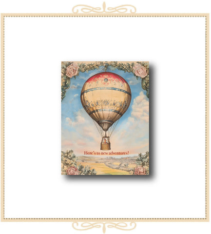 Here's to New Adventures. Celebration Card 4.25" x 5.5" (CA2-TNA)
