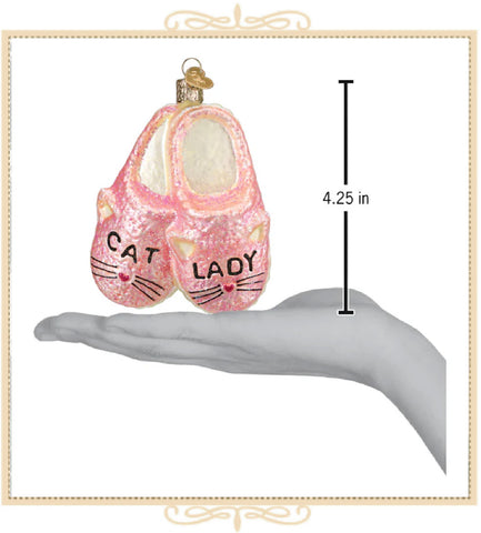 Cat Lady Slippers Ornament