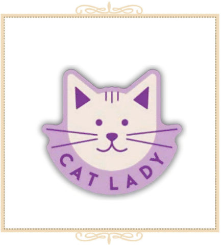 Purple Cat Sticker