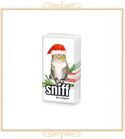 Christmas Kitty Sniffs
