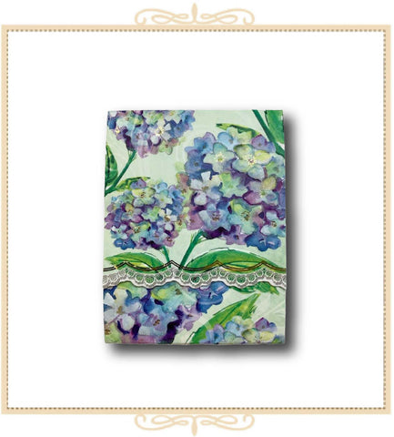 Travel Purse Pad - Purple/Blue Hydrangea