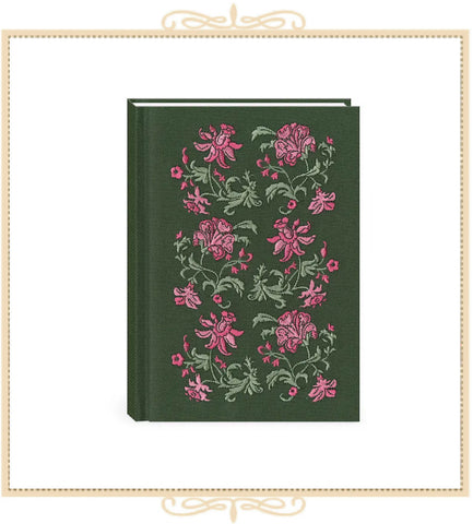 Regalia Embroidered Green Fabric Journal