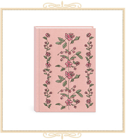 Regalia Embroidered Pink with Roses Fabric Journal