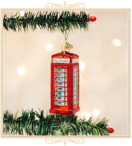 English Phone Booth Ornament