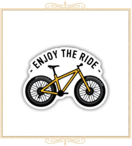 Enjoy The Ride Fat Tire Bike Sticker