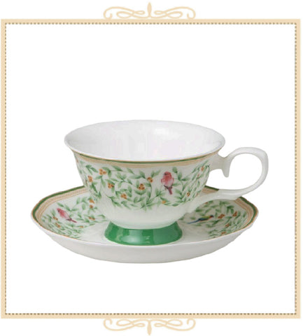 Bird Feather Heaven Teacup and Saucer