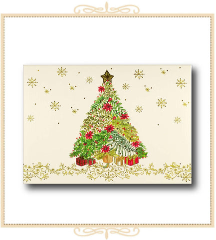 Festive Evergreen Deluxe Boxed Holiday Cards