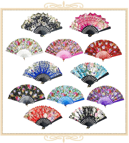 Floral Folding Fans