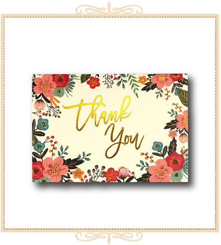 Floral Frame Thank You Notes