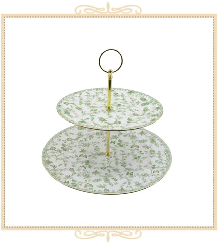 Greenery Garden  2 Tier Serving Tray