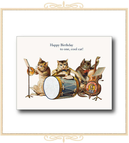 Happy Birthday to one, cool cat! BIRTHDAY CARD 7" x 5" (C-OCC)