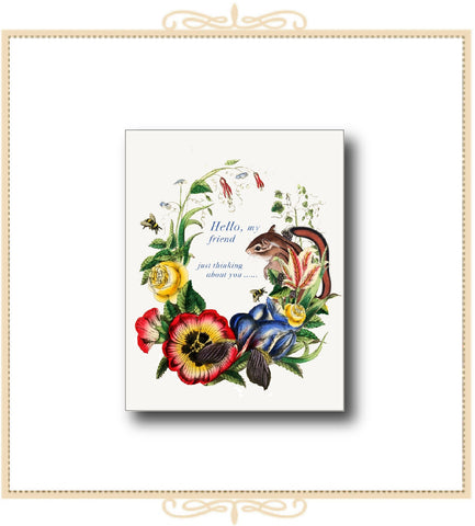 Hello, My Friend FRIENDSHIP CARD 4.25" x 5.5" (CA2-HMF)