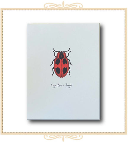 Hey Love Bug! Glitter Greeting Card 4.25" x 5.5" (CGA2-HLB)