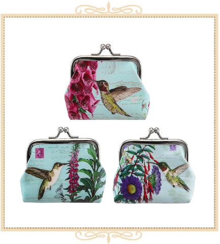 Hummingbird Clasp Coin Purse - Assorted Designs
