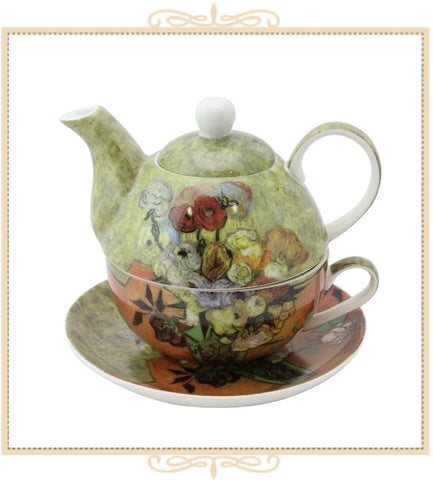 Impression Still Floral 4 Piece Tea for One Set
