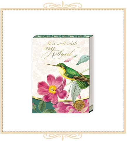 "It Is Well With My Soul" Hummingbird Pocket Notepad