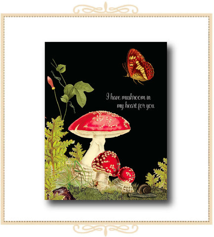 I Have A Mushroom In My Heart For You Greeting Card 4.25" x 5.5" (CA2-IHMR)