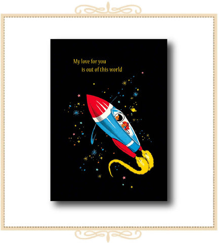 My love for you is out of this world! LOVE CARD 5" x 7" (C-MLFY)