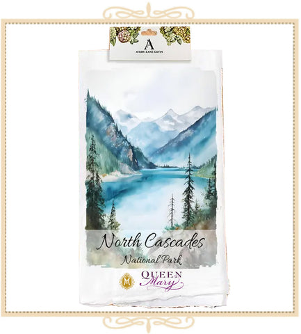 Queen Mary Signature North Cascades Flour Sack Tea Towel