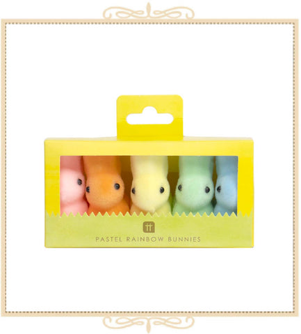 Pastel Mini Easter Bunnies 5 Pack