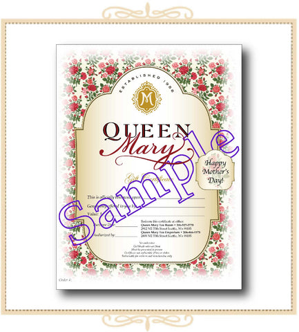 Queen Mary Mother's Day Gift Certificate