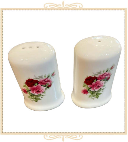 Queen Mary Signature Oval Salt & Pepper Shakers in Assorted Floral Designs