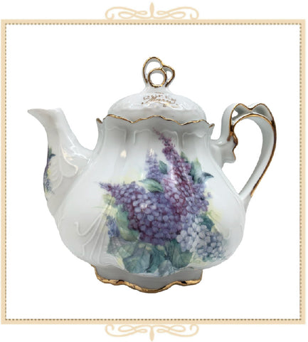 Queen Mary Signature Ashley Teapot Lilac Bouquet