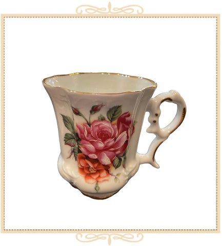 Queen Mary Signature Floral Mug Pink Rose with Buds