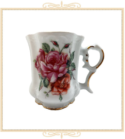 Queen Mary Signature Floral Mug Mauve Rose with Pink Flowers