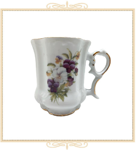 Queen Mary Signature Floral Mug Pansy Celebration