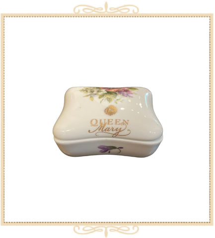Queen Mary Signature Pillow Trinket Box Assorted Floral Designs