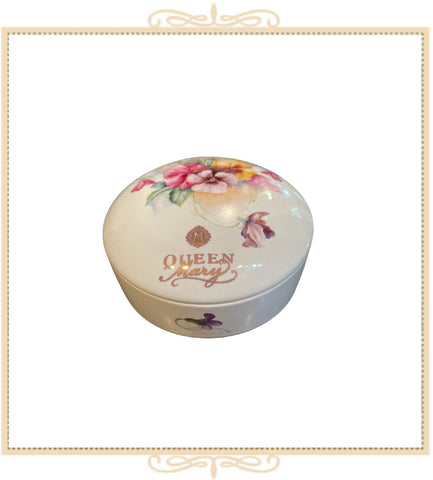 Queen Mary Signature Round Trinket Box Assorted Floral Designs