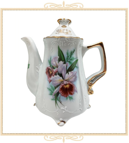 Queen Mary Signature Teapot Pink Orchids