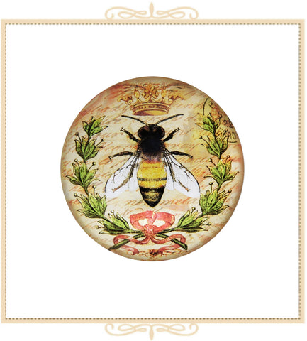 Queen Bee Glass Dome Paperweight