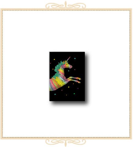 Rainbow Unicorn Mini Enclosure Card 2.5" x 3.5" (MI-UNI)