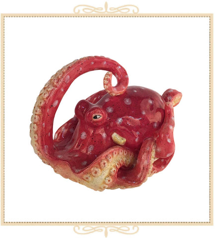 Red Octopus Figurines
