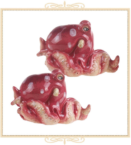 Red Octopus Salt and Pepper Shakers