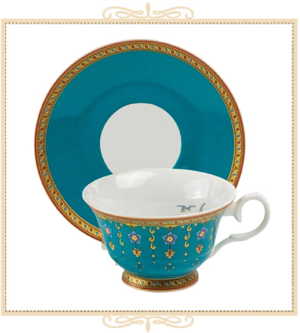 Royal Turquoise Teacup and Saucer