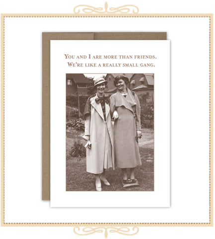 You and I Are More Than Friends. We're Like a Really Small Gang. FRIENDSHIP CARD (SM777)