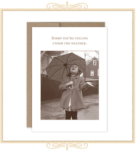 Sorry You're Feeling Under The Weather. GET WELL CARD (SM791)