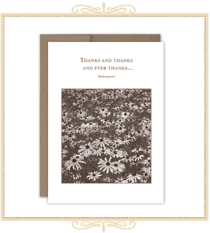 "Thanks and Thanks and Ever Thanks ... " ~ William Shakespeare THANK YOU CARD (SM797)