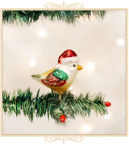 Santa Bird Ornament