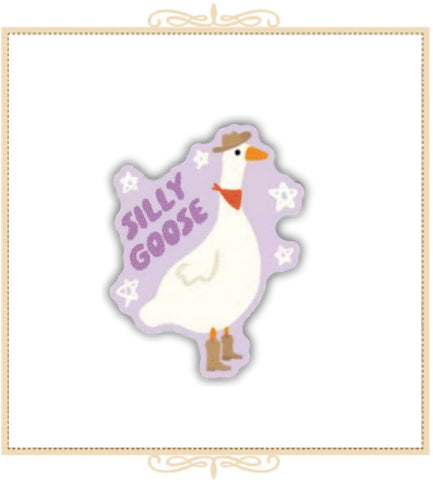 Silly Cowboy Goose Sticker