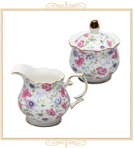 Summer Garden Sugar and Creamer Set