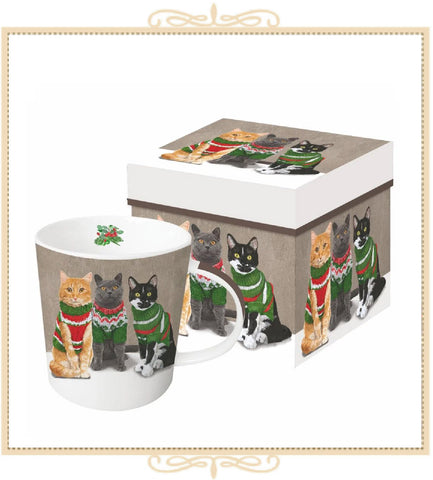 Sweater Cats Tea Mug - Gift Boxed