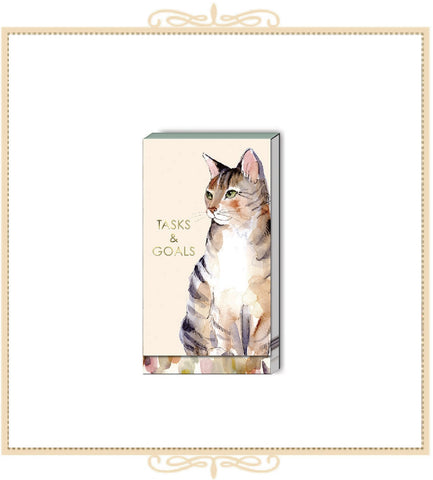 Tasks & Goals (Tabby Cat) Pocket Notepad (59242)