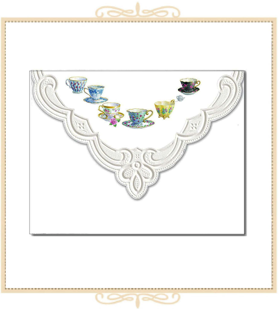 Embossed Teacup Note Cards Queen Mary Tea