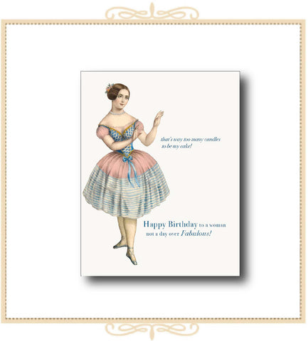That's Way Too Many Candles To Be My Cake! BIRTHDAY CARD 4.25" x 5.5" (CA2-TWT)
