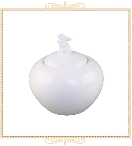 White Bunny Sugar Bowl