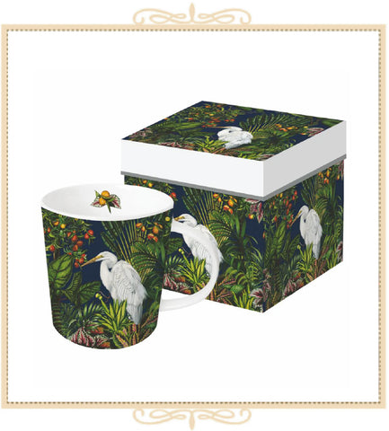 White Egret Tea Mug - Gift Boxed
